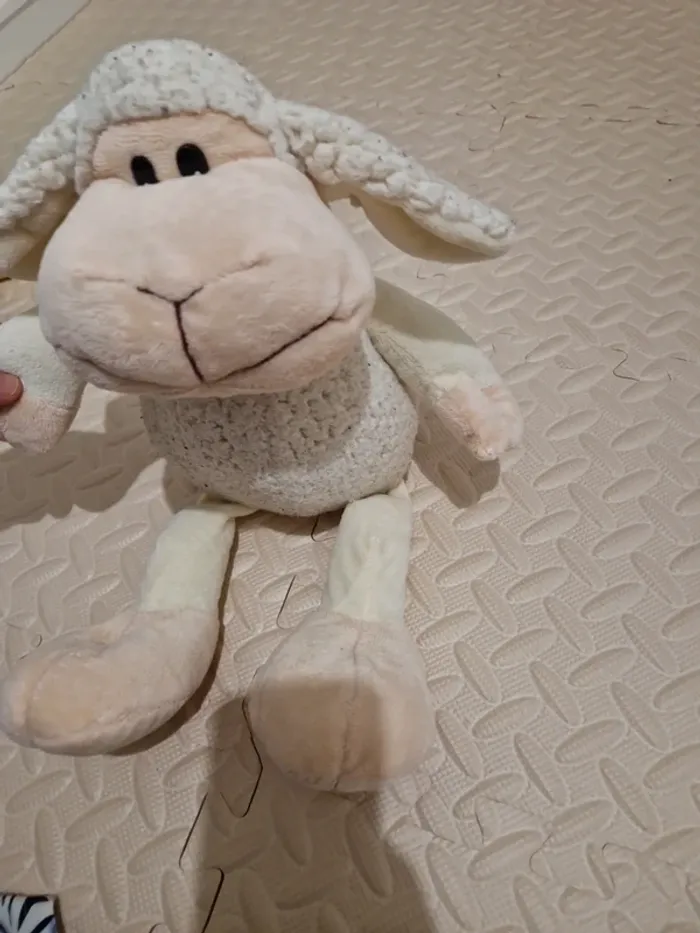 Peluche mouton crème beige - photo numéro 2