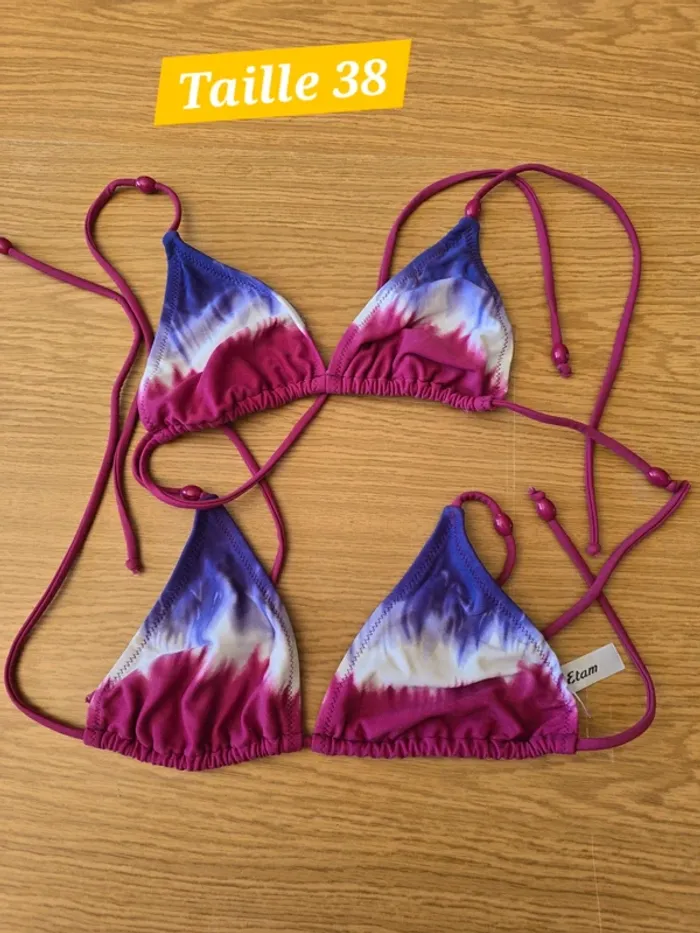 Haut de maillot de bain NEUF "Etam" (lot de 2) Taille 38
