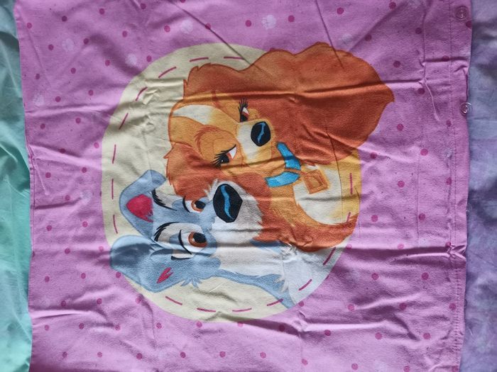 Taie d oreiller la belle et le clochard - photo numéro 2