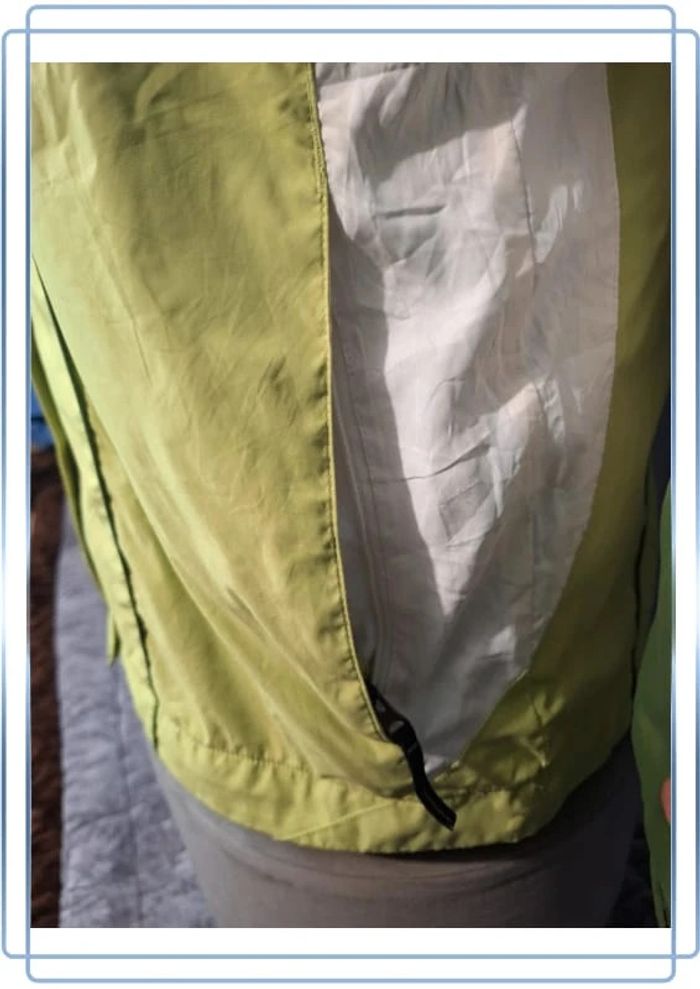 Blouson columbia femme verte et blanche / série storm dry / taille M brodé (279) - photo numéro 6