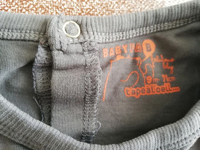 Tee shirt manches longues gris 9 mois tape à l'oeil - photo numéro 2