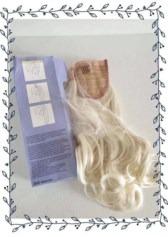 Claire's postiche queue de cheval blonde, neuve, 21", valeur 15€ - photo numéro 3