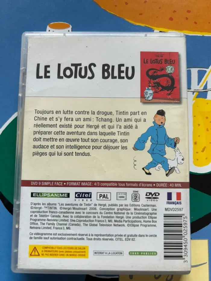 Mini dvd Tintin le lotus bleu - photo numéro 3