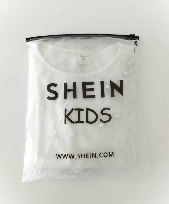 T-shirt blanc manches ballon avec perles - photo numéro 5