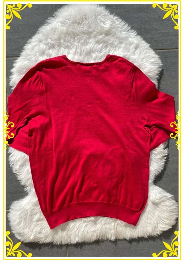 Pull Col Rond Ralph Lauren Rouge |XL| Cavalier Noir - photo numéro 11