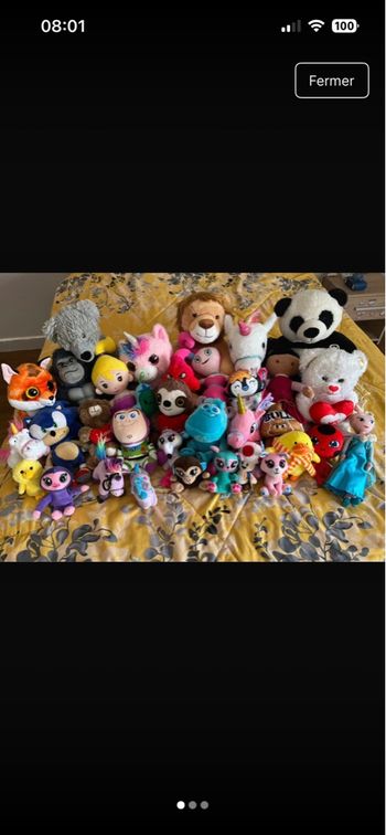 Lot divers peluches