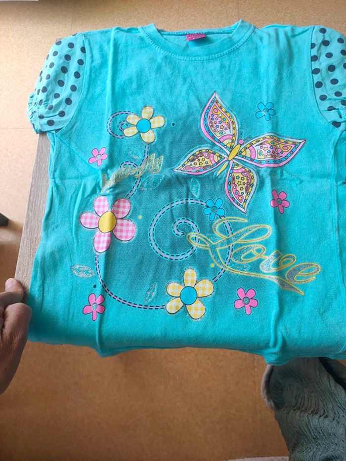 Lot de 12 pièces ( 10 tee shirt et 2 chemises)fille 8 ans divers marques d - photo numéro 14