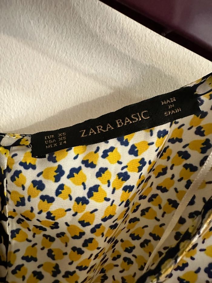 Blouse manches courtes avec effet sur les manches Zara XS - photo numéro 3