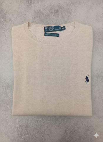 Pull Ralph Lauren Gris Chiné - 100% Coton Pima - Taille XL - Excellent état