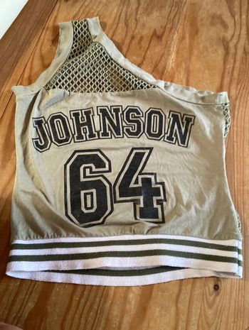 Débardeur asymétrique résille Why Not vintage