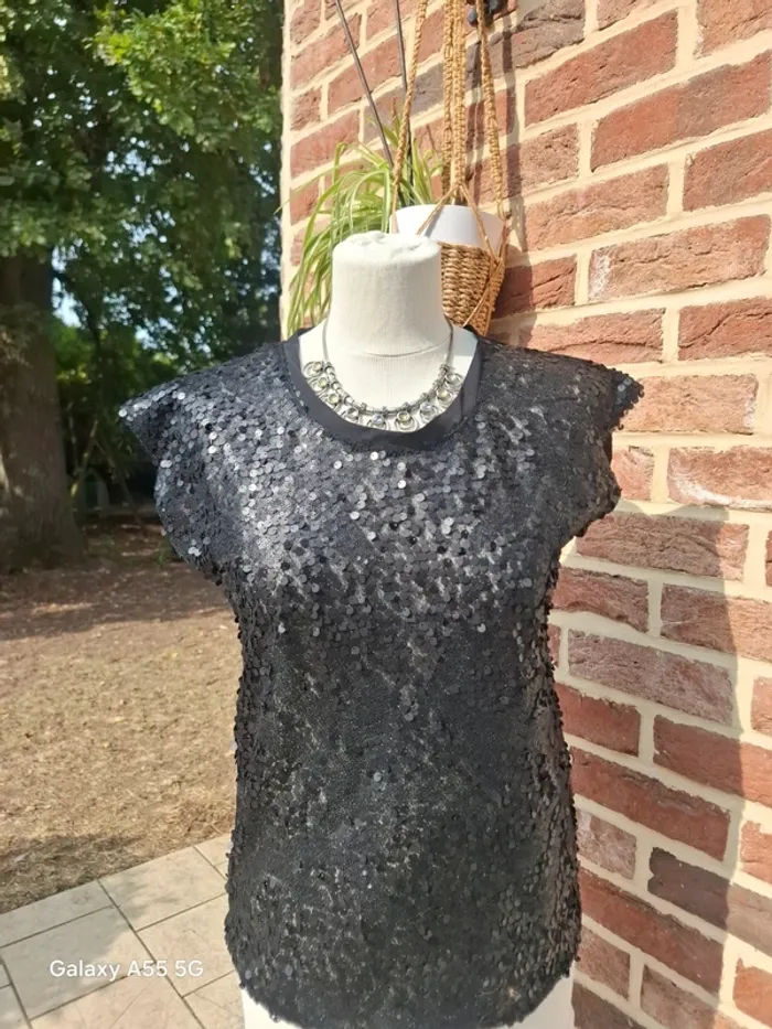 Haut femme sequins