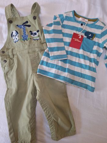 Ensemble Salopette + Tee-shirt, 18 mois