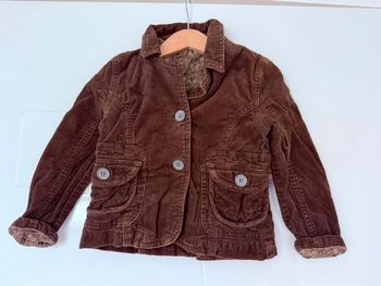Veste velours côtelé marron en 3ans