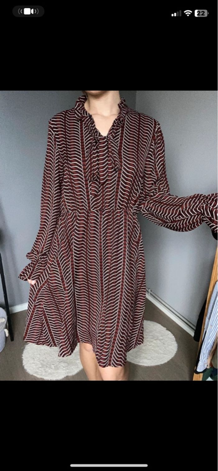 Robe longue bordeaux vero moda taille m
