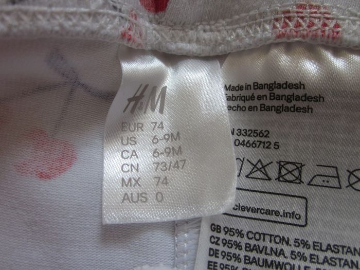 Legging écru motif cerises 9 mois - photo numéro 3