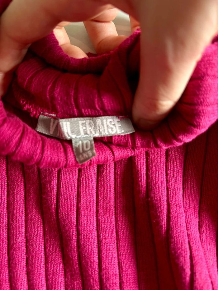 Pull fille - 10 ans - Vynil fraise - en très bon état - photo numéro 3