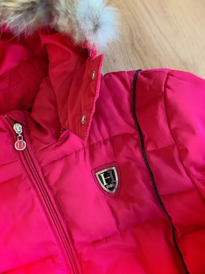 Doudoune Harcour Rouge – Taille L – Très Bon État - photo numéro 3