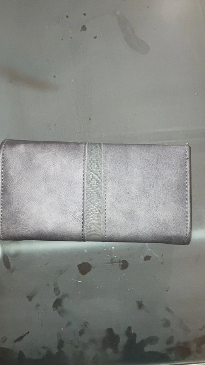 Grand portefeuille femme gris. - photo numéro 4