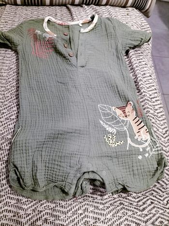 Combishort gaz de coton Petit Béguin 24 mois