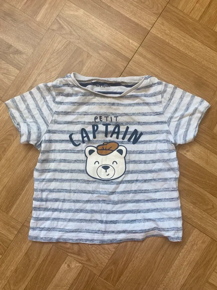 T-shirt style marinière taille 24 mois Pat & Ripaton