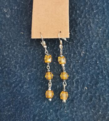 Boucles d'oreilles à perles oranges