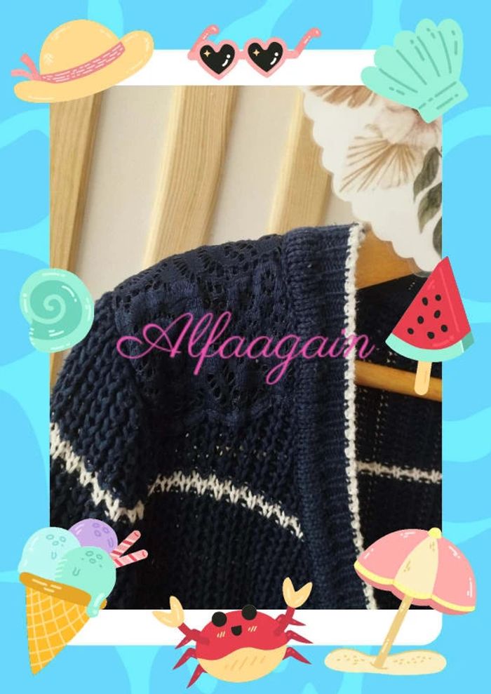 Gilet orchestra 10ans bleu rayé - photo numéro 2