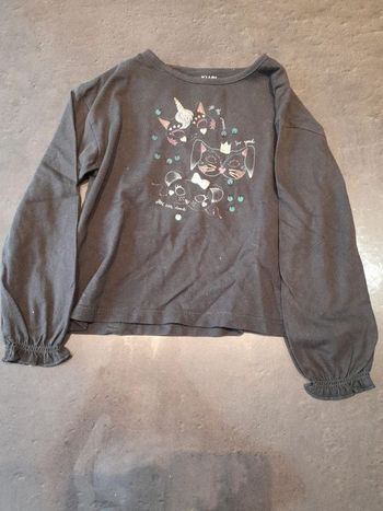 Tee-shirt chats manches longues 4 ans