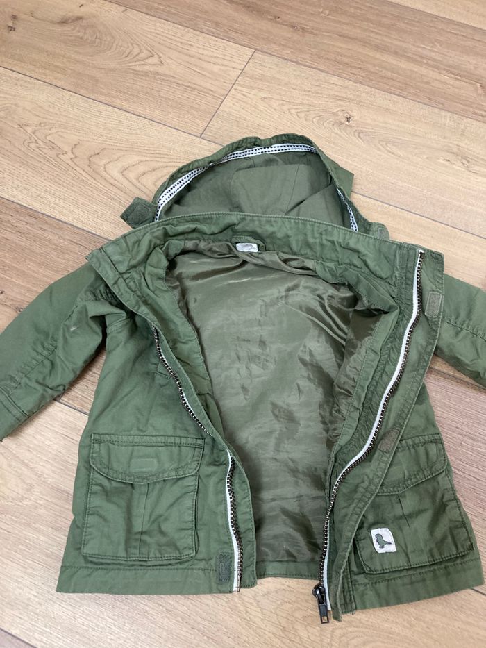 Veste kaki mi saison à capuche amovible - photo numéro 2