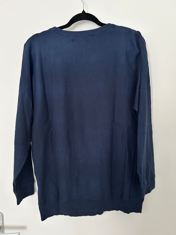 Pull manches longues chauve souris bleu Bonprix 36/38 - photo numéro 4