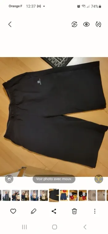 Vends lot de 2 short Décathlon ( 1 noir + 1 bleu marine)