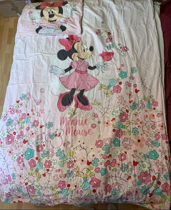 Parure 1 pers Minnie fleurs roses