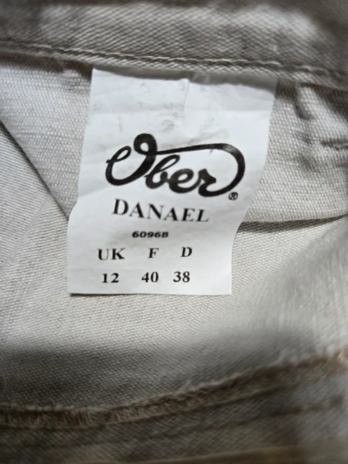 Pantalon /jean’s en lin crème Ober taille 40 - photo numéro 5