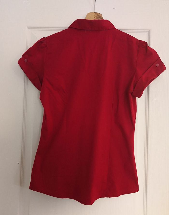 Chemisier femme, coloris rouge, taille 40, marque Mim. - photo numéro 2