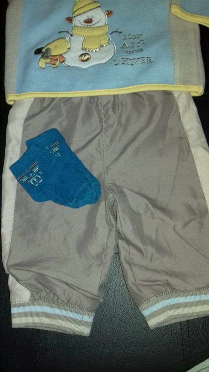 Ensemble hiver đŒ bĂ©bĂ© garçon chaud polaire sport d'hiver ski 6 mois bleu - photo numĂ©ro 2