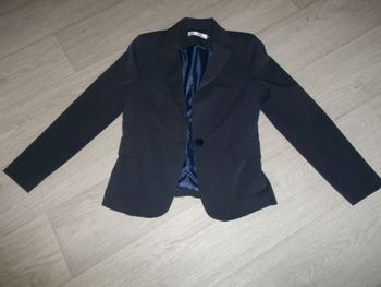 Veste HIPPOCAMPE bleu marine habillée MADE IN FRANCE 38 TBE