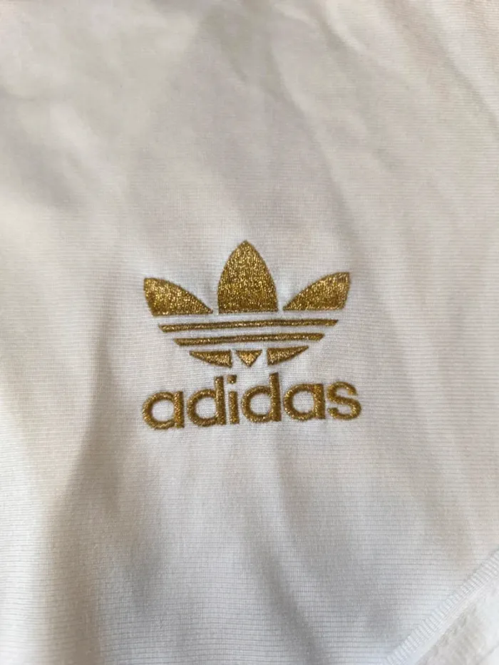 Veste Adidas - Chile 62 - Logo brodé - Blanc, doré - Taille M - photo numéro 4