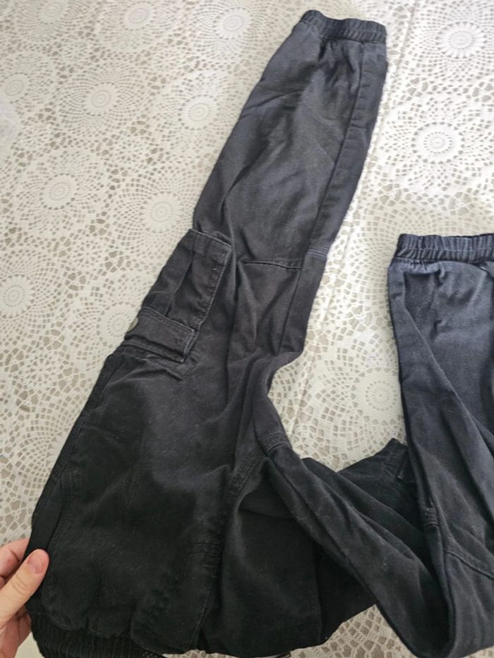 Pantalon type cargo noir calliope 7/8 ans garçon - photo numéro 3