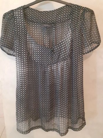 Blouse transparente noire