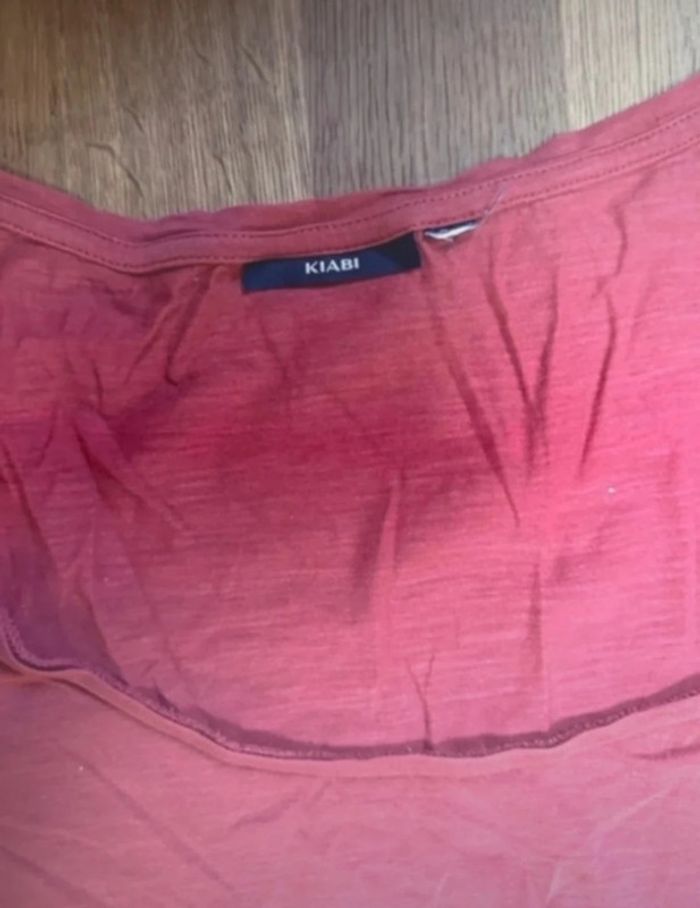 T-shirt kiabi rouge framboise taille 3xl - photo numéro 3