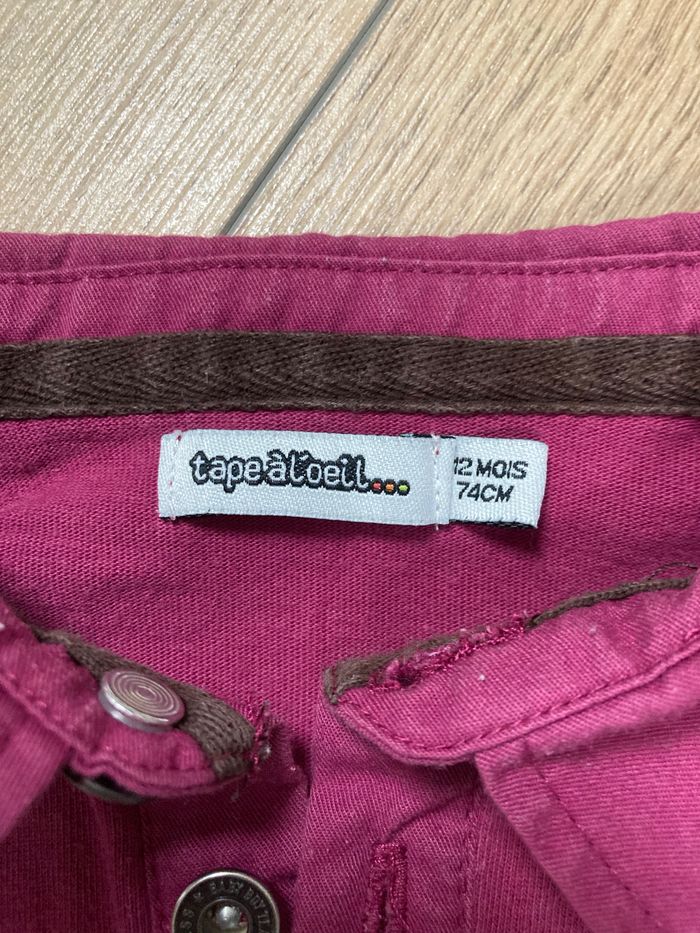 Polo manches longues fuchsia - photo numéro 3