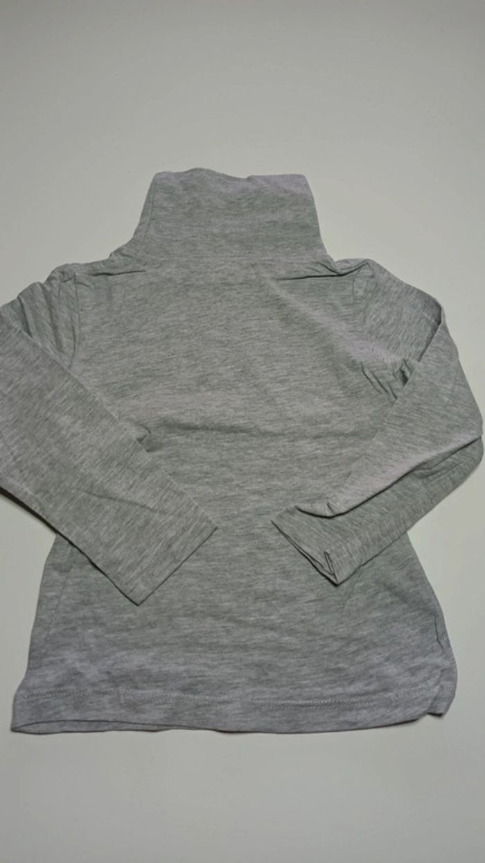 Pull gris à col roulé pour garçon taille 4 ans - photo numéro 2