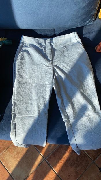 Pantalon tailleur bleu pailletté