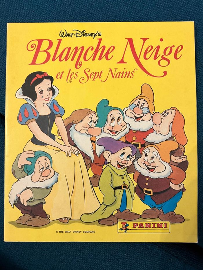 Album Panini livre complet Disney Blanche Neige Snow White stickers autocollants ancien