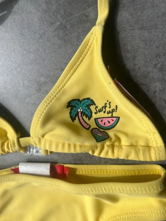 Maillot de bain 2pieces jaune 5ans - photo numéro 2