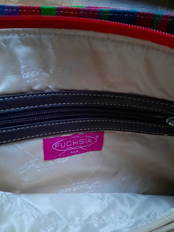Sac à main multicolore - Marque Fuchsia Paris. - photo numéro 4
