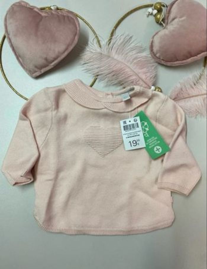 Pull maille bébé fille - neuf - Obaïbi - Taille 6 mois - photo numéro 4