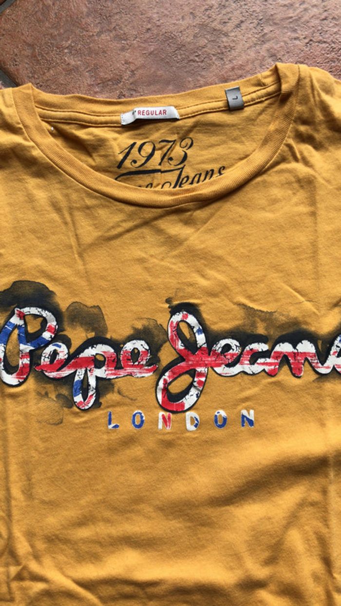 Pepe Jeans t shirt manche courte jaune - photo numéro 2