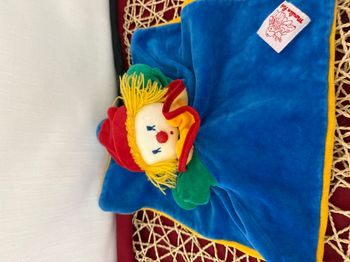 doudou plat clown bleu bonnet rouge - Moulin Roty