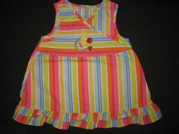 ROBE SM RAYÉE MULTICOLORE BÉBÉ FILLE "BABIBOU BY AUBERT" - 6 MOIS - n°02