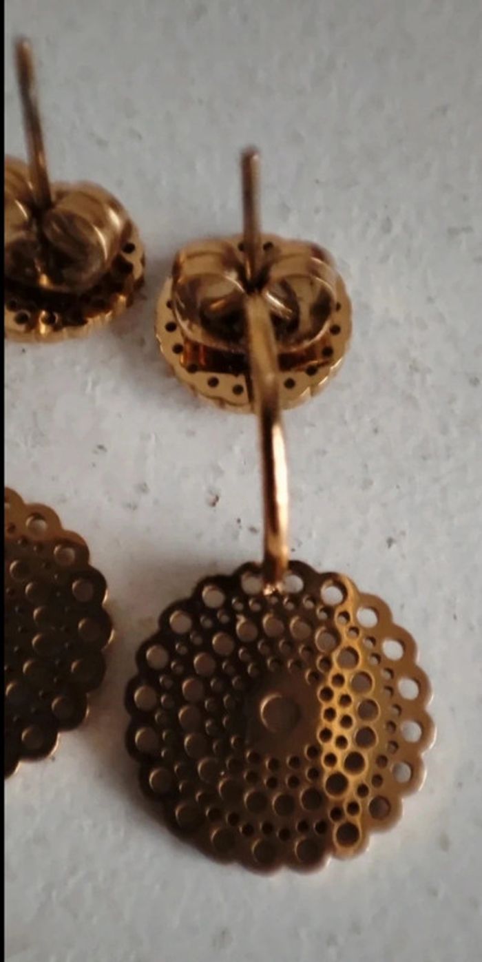 Boucles d'oreilles dorées - photo numéro 6